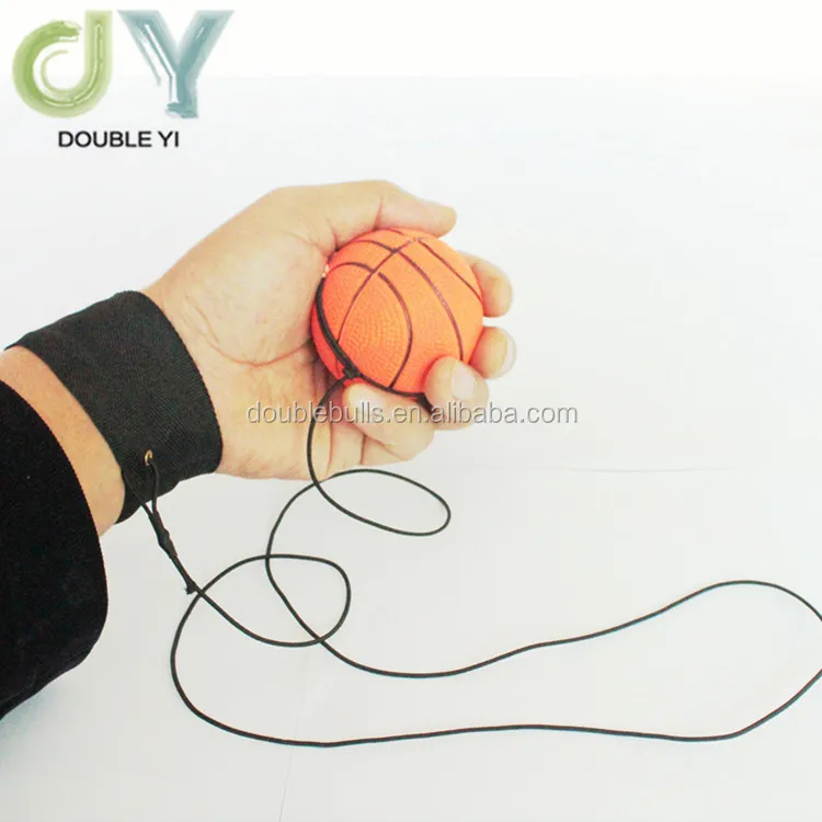 63mm Rubber Back Ball With Strings Rubber Bouncy Wrist Ball Buy