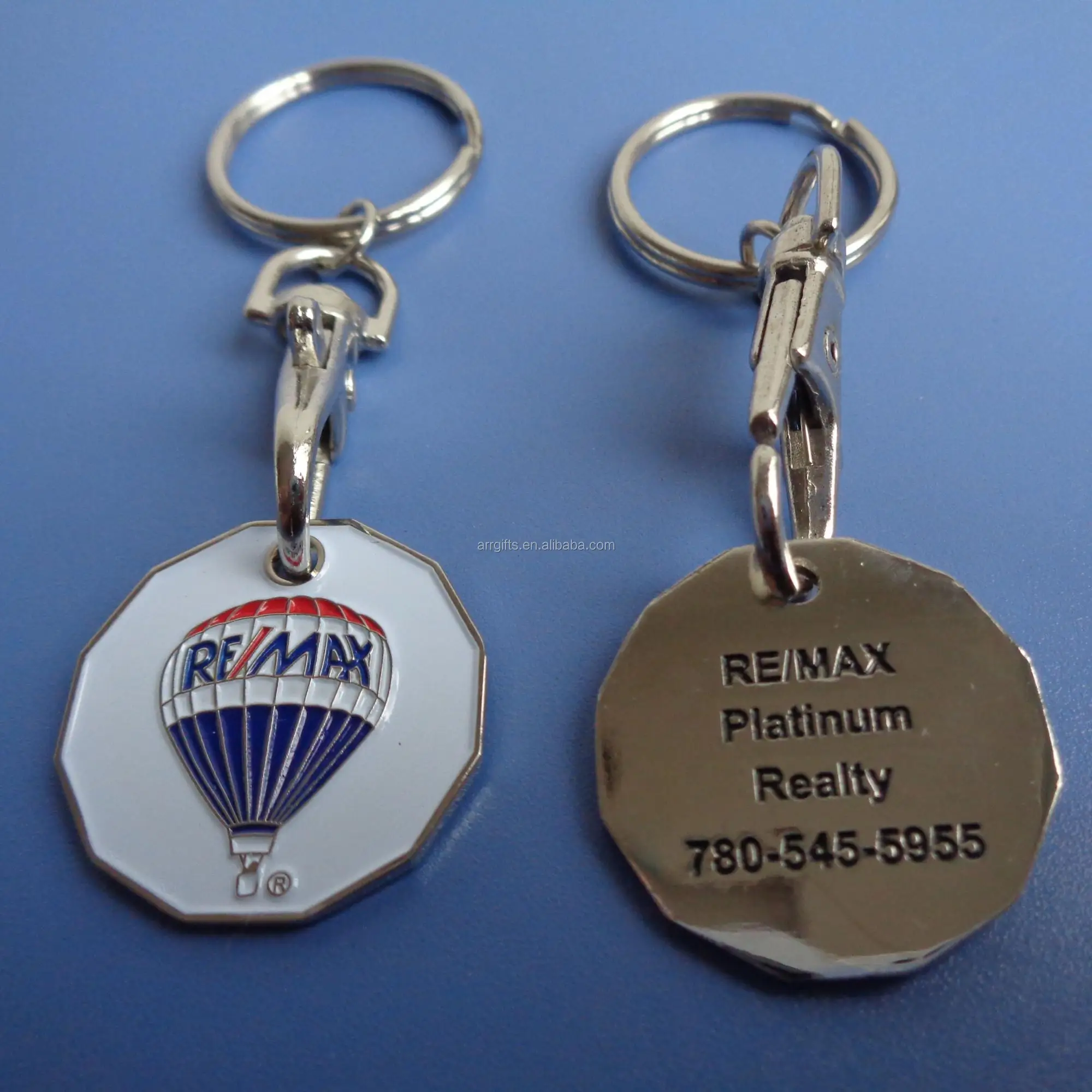 Custom Doublesided Engraved Brand Logo Canadian Loonie Size Shopping