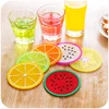 PVC cup mat coasters fruit shape mug placemats table decoration accesorios drink coaster