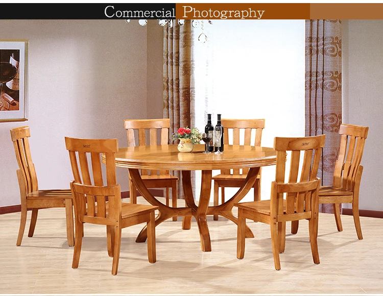 Modern Style Italian Dining Table, 100% Solid Wood Italy Style Luxury round Dining Table set o1222