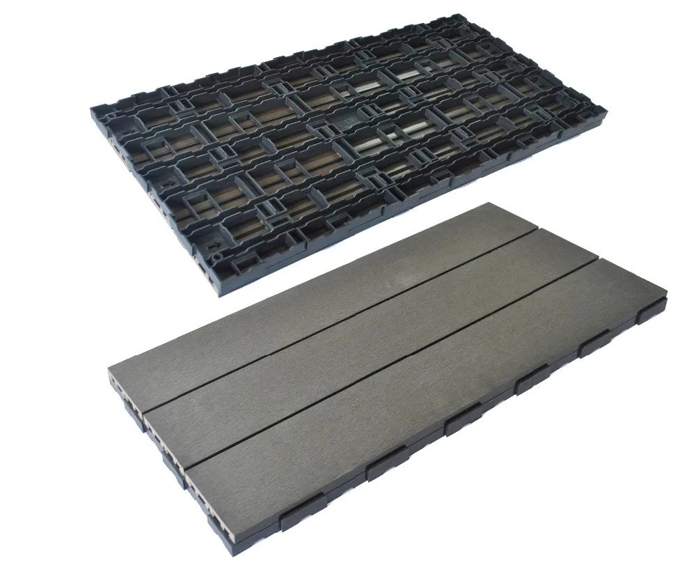 Fliesen 30x60 - Durable WPC Interlocking DIY Decking Tiles