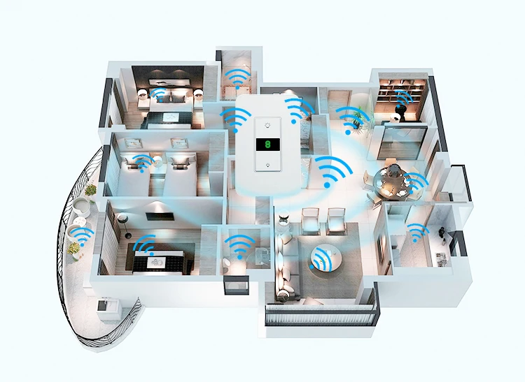 Smart wifi dimmer remote control switch lcd touch wall switches