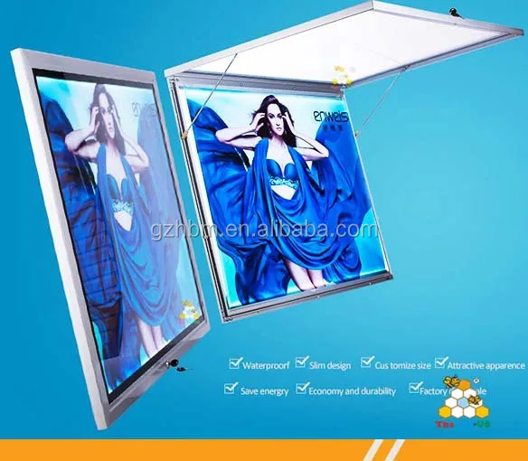 Outdoor light box snap aluminum LED picture frame waterproof slim light box