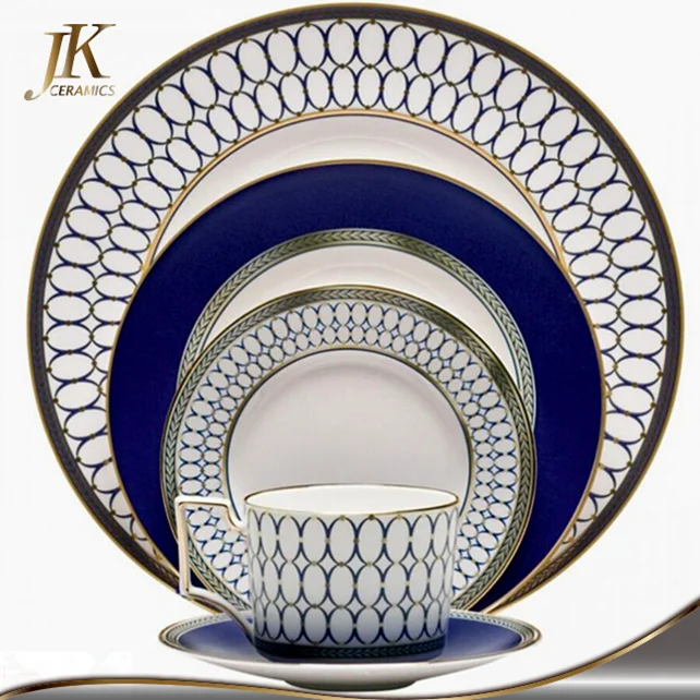 Wholesale Bone China Dinnerware Set Home Ware Navy Blue ...