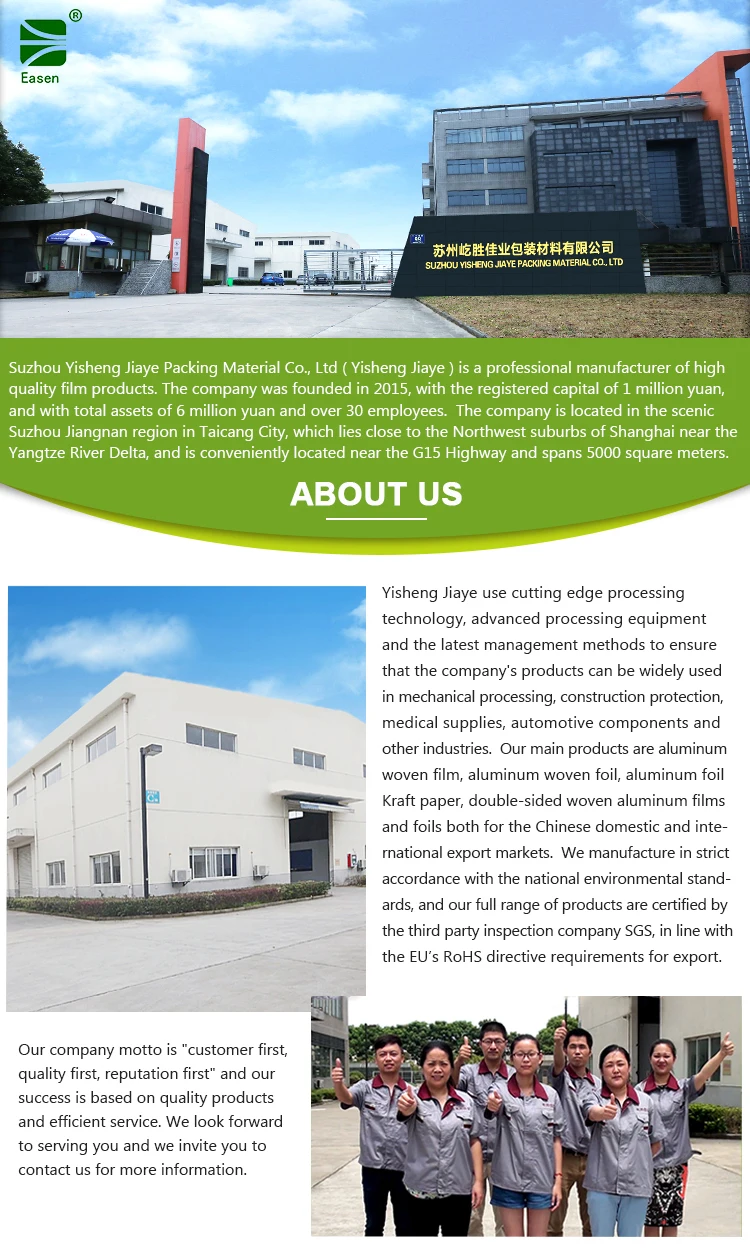 cloth aluminum foil backed fabric