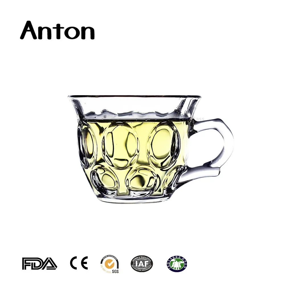 150 Ml 5 Oz Engraved Glass Tea Cups With Handle Buy Engraved Glass