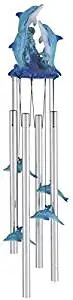 StealStreet SS-G-41949 Wind Chime Round Top Dolphin Hanging Garden Porch Decoration Decor
