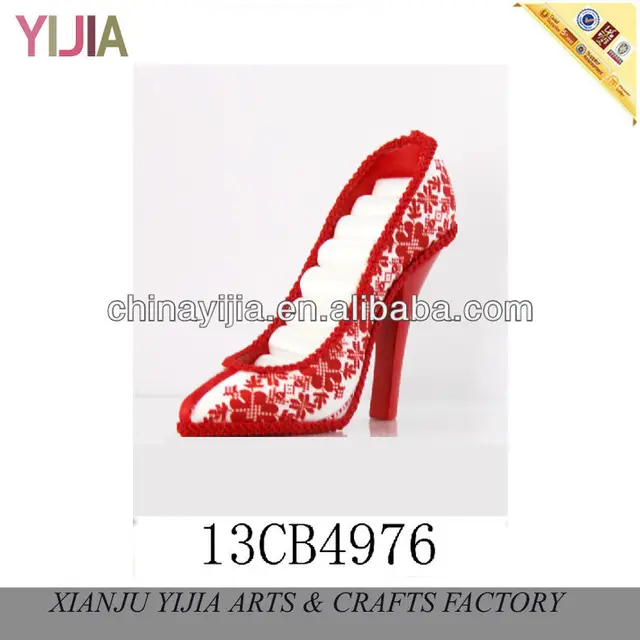 Art Craft Hand-made Displays High Heel Shoe Ring Holder
