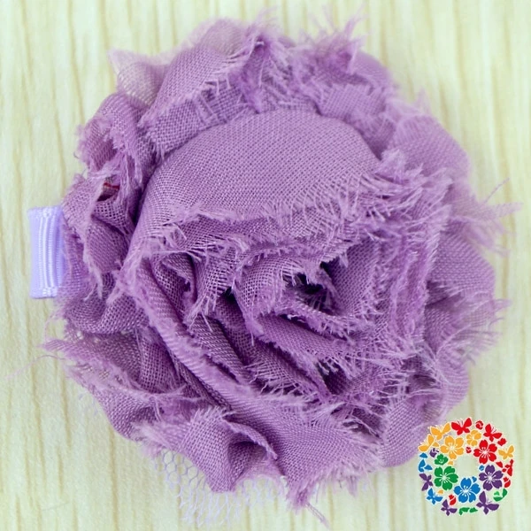 New Baby Girls Purple Corsage Flower Shabby Flower Hair Cutting