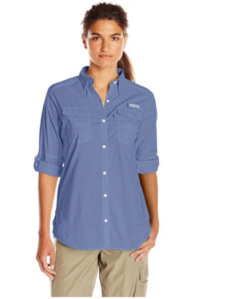 Women Spf Shirt Long Sleeve Outdoor Fishing Shirts Roll Up - Buy Women ...