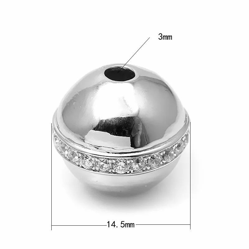 Xd Sb152 925 Sterling Silver Cz Global Silver Spacer Beads 925 Sterling Silver Round Beads For