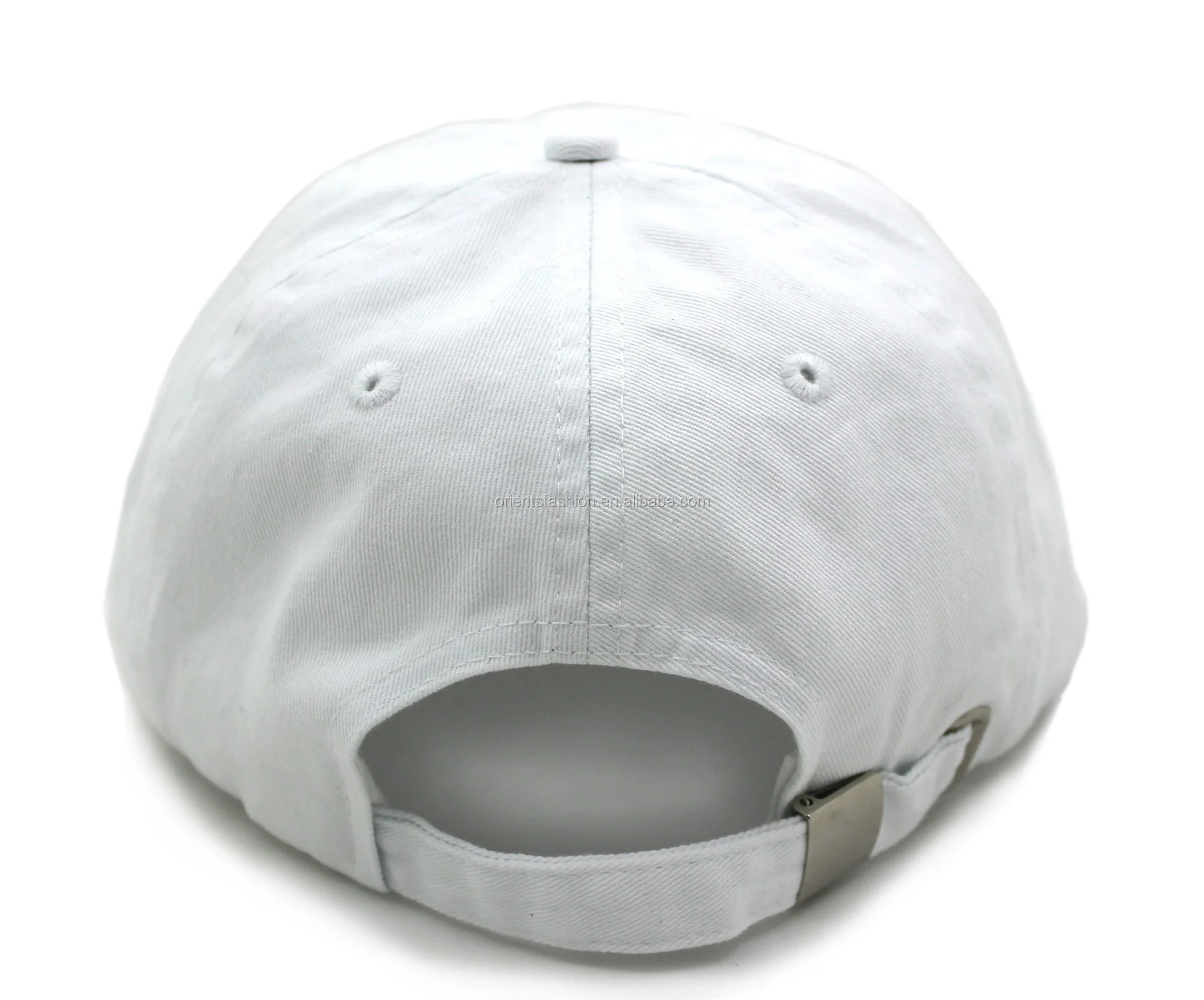 Customized Embroidered White Dad Hat Unstructured Washed Dad Hat