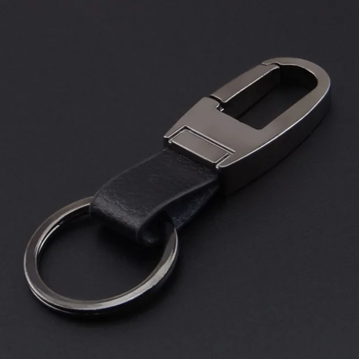 Luxury Men's Leather Keychain In Shine Gold Color Stainless Steel Men ...