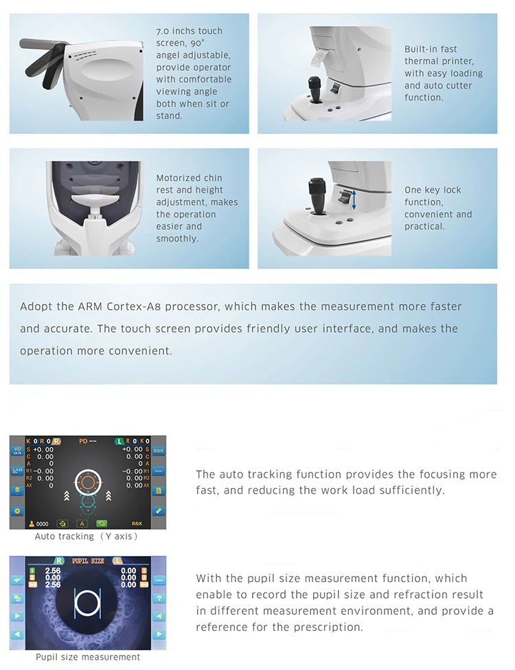 CE and FDA Approved Auto Refractometer KR-9600
