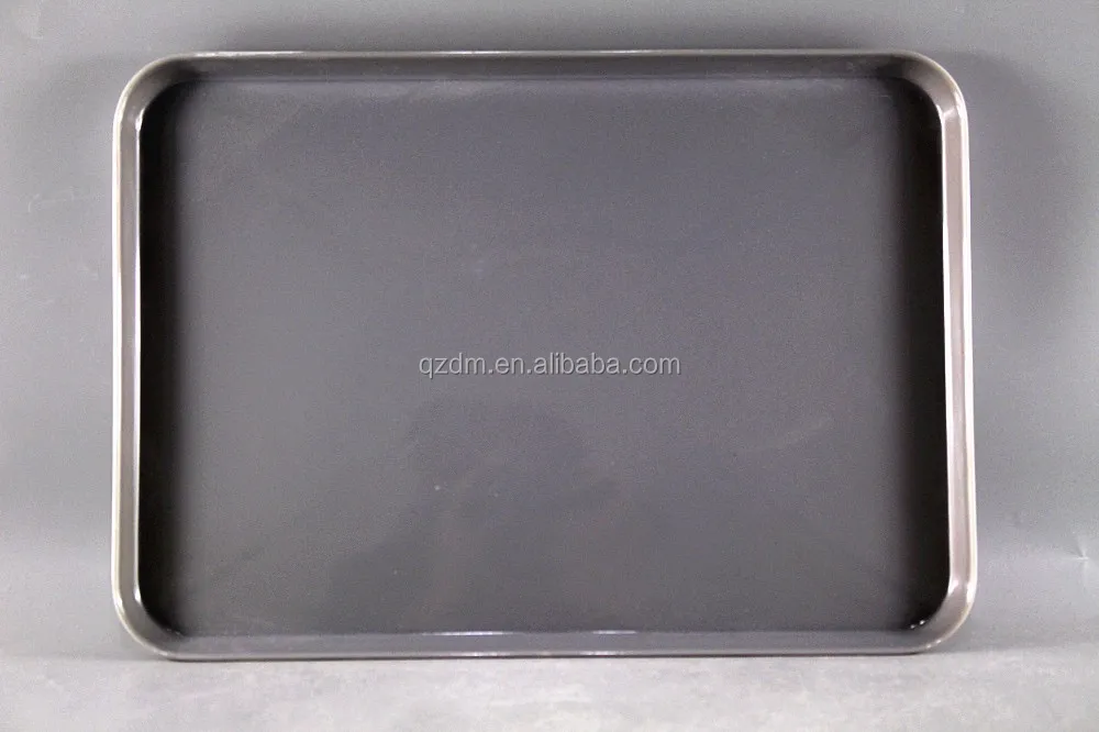 Grey Melamine Serving Tray With 2 Small Handles