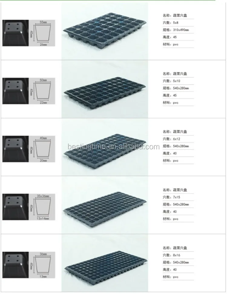 Junong 40 Cells Forestry Seedling Tray Plastic Nursery Deeper Plug Tray