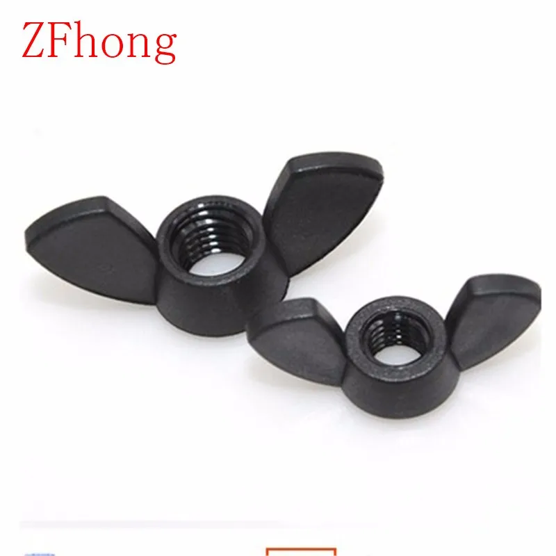 M4 M5 M6 M8 M10 M12 Black Plastic Nylon Wing Nut Buy Plastic Wing Nut