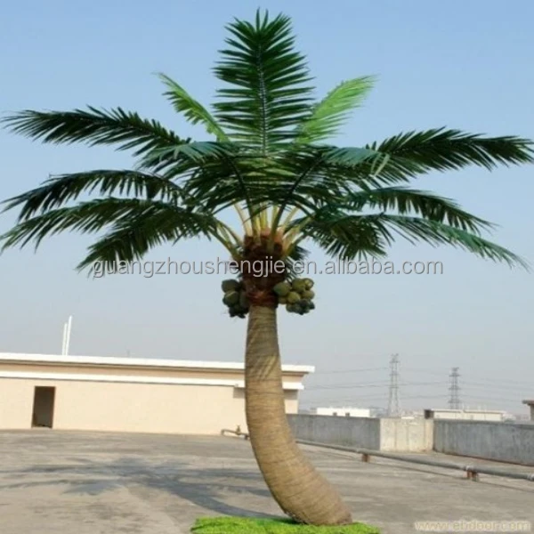 Q071423 Garden Decoration New Style Curved Trunk Artificial Coconut