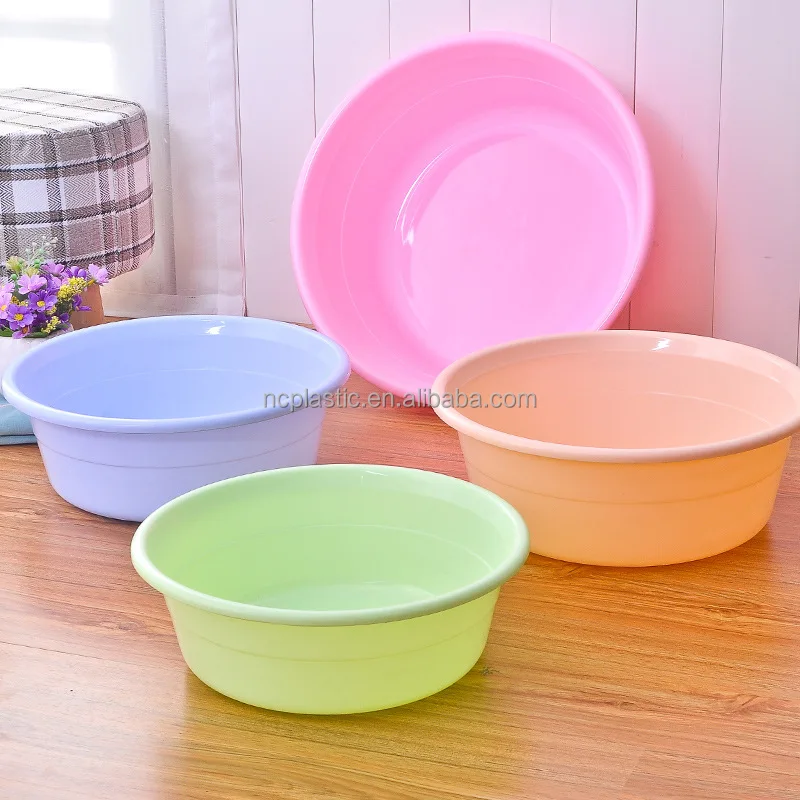 large round plastic tub