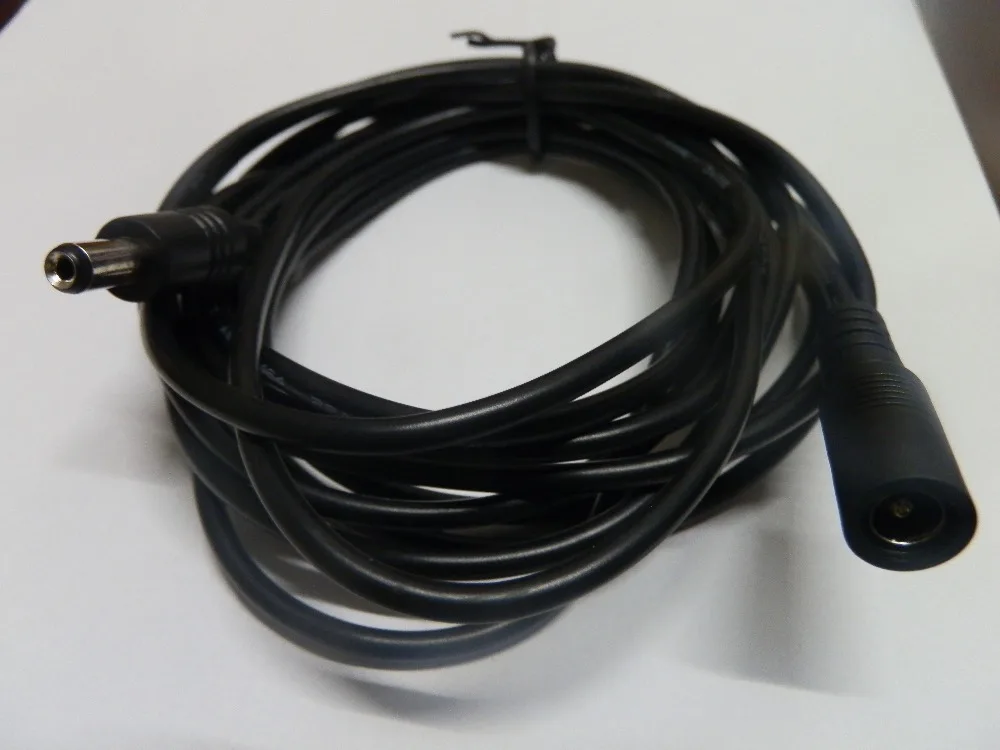 5.5x2.1mm 1M/2M/3M DC Power Connector Extension Extend Wire Cable Cord For LED Strip Light 5050 or 3528 or CCTV Car Charger