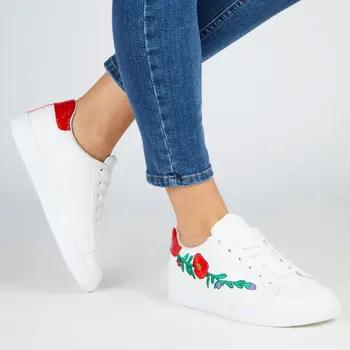 China Women Sneakers White Sport Floral 