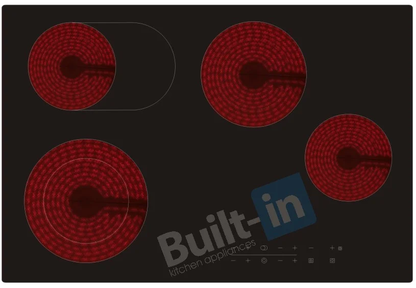 4 Burners Built-in Ceramic Hob/77cm Built In Ceramic Cooker - Buy Built