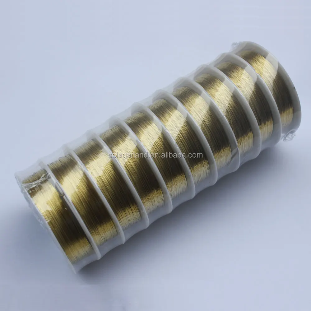 10 Rolls 0.3mm Golden Color Copper Wire Beding Jewelry Wire For Jewelry Making DIY
