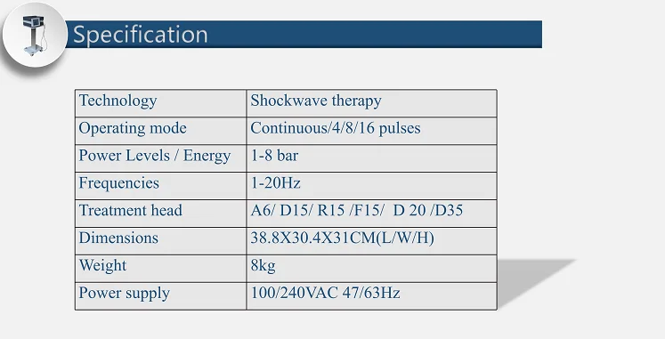 2019 high quality physical therapy equipments shock wave