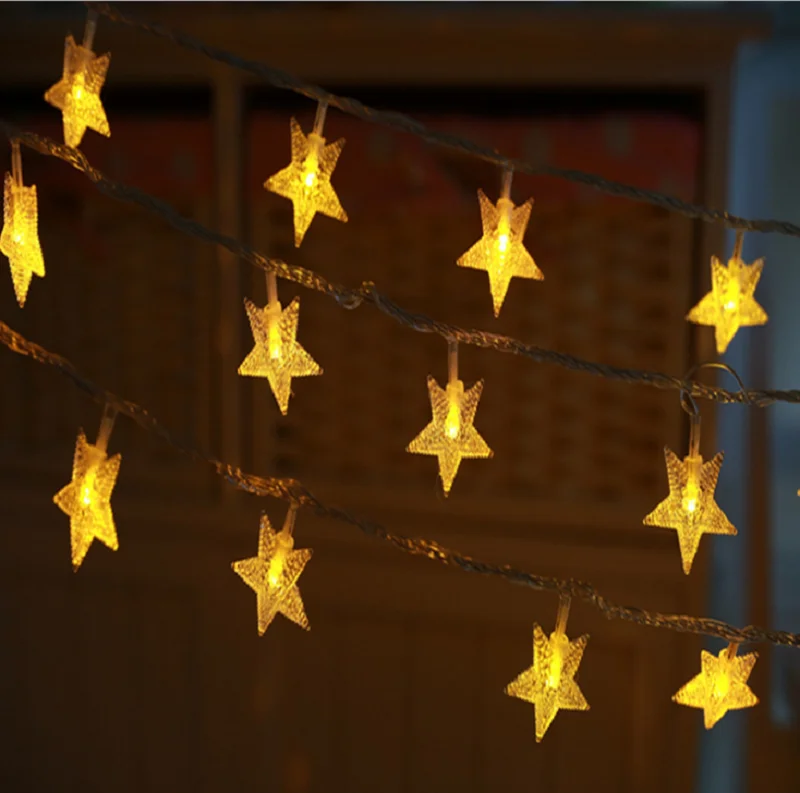 factory outlets christmas white star string lights