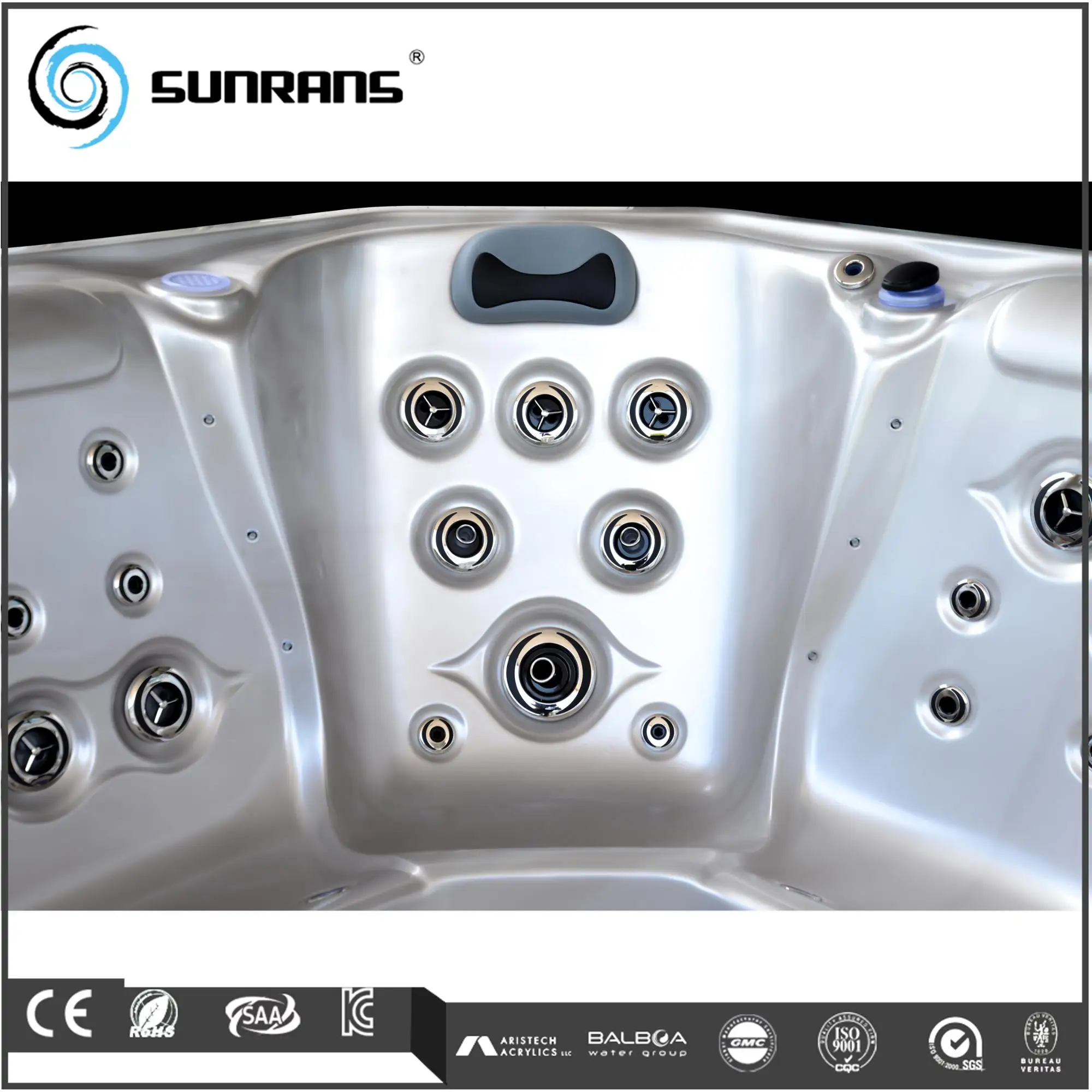 China Spa Equipment Hot Tub Outdoor Spa Balboa 8 Person Large Hot Tub