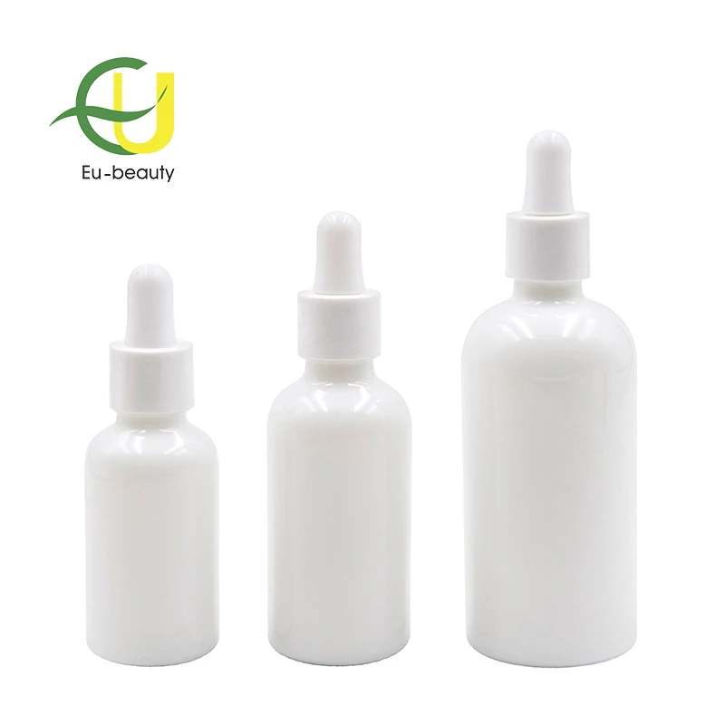 empty smooth dropper white ceramics dropper bottles
