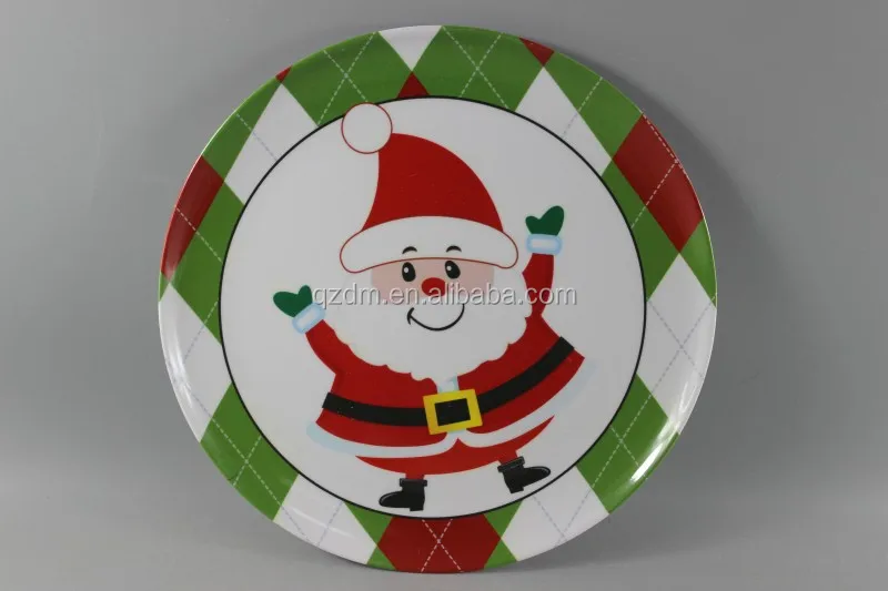 Melamine X'mas plate Christmas Dishes