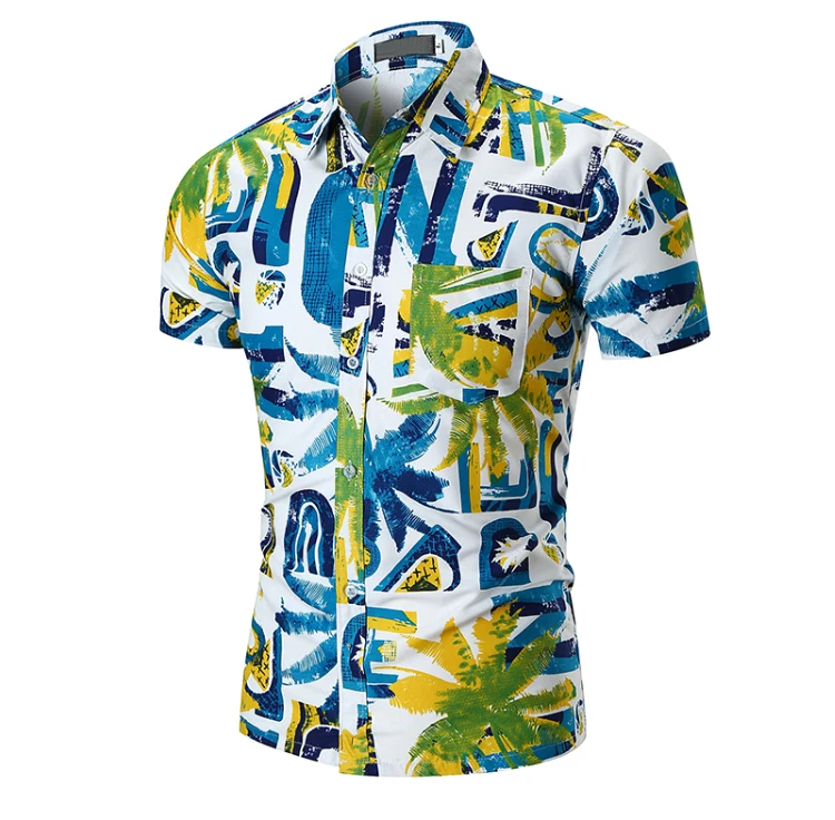 Custom Printed Oem Fashion Hawaiian Plus Size Mens Hawaii Beach Shirt ...