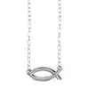 Silver Inspirational Fish "Have Faith" Necklace