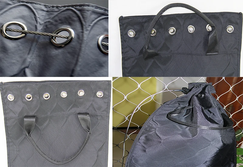 flexible mesh net security bag for anti-theft with handle on m