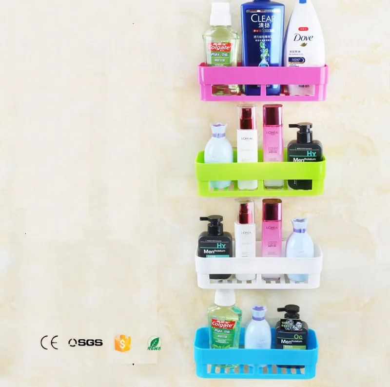 Green Plastic Cheap Bathroom Rack Bathroom Storage Rack Kitchen Rack