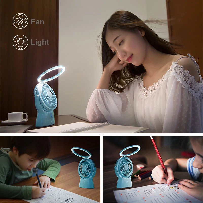 USB LED Fan USB Mini Laptop Fan Led Light Desk Fan Factory Price