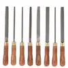 2018 New KSEIBI Wooden Handle Steel & Rasp 8inch Hardened Hand Steel File Set Hand Tool Set