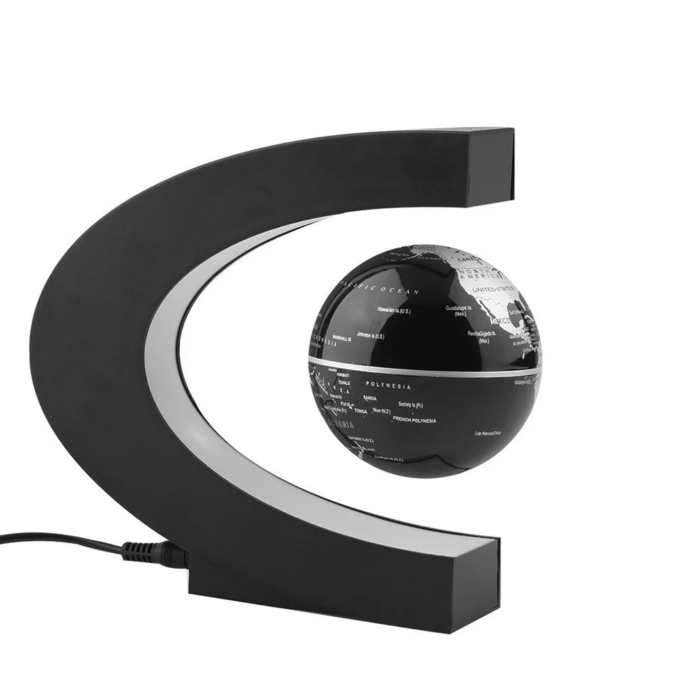 Mapa do Mundo de Alta Tecnologia de Cabeceira Candeeiro de Mesa para o Presente dos Miúdos Donwei Levitação Magnética Globo Antigravidade Led Night Luz Decoração Interior 10 Luz Decoração Interior Mapa Do Mundo de