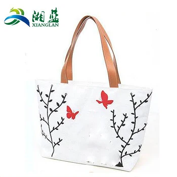 Wholesale Blank Canvas Tote Bag With Pu Leather Handle - Buy Canvas Tote Bag With Pu Leather ...
