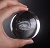 60mm transparent decorative solid crystal glass ball solar system crystal ball