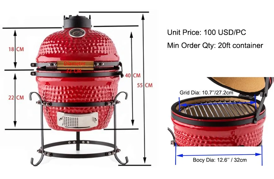Steel Egg Bbq Most Popular Portable Smoker Charcoal Ceramic Barbecue