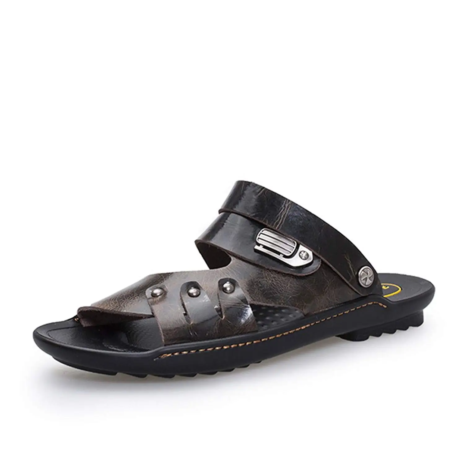 Mobnau Leather Anti-Skid Little Kids Toddler Sandals for Girls