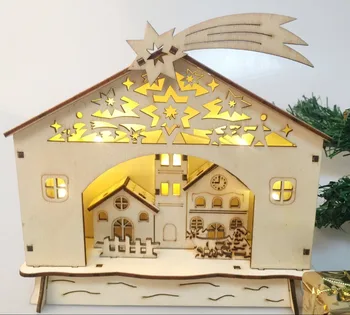 warm white led lights wooden christmas nativity scene xmas decoration church house - Wooden Led Christmas Decoration warm white led lights wooden christmas nativity scene xmas decoration church house - Wooden Led Christmas Decoration