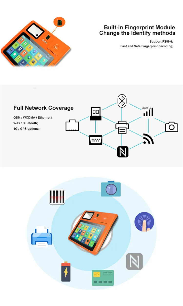 TPS520 android pos terminal devices
