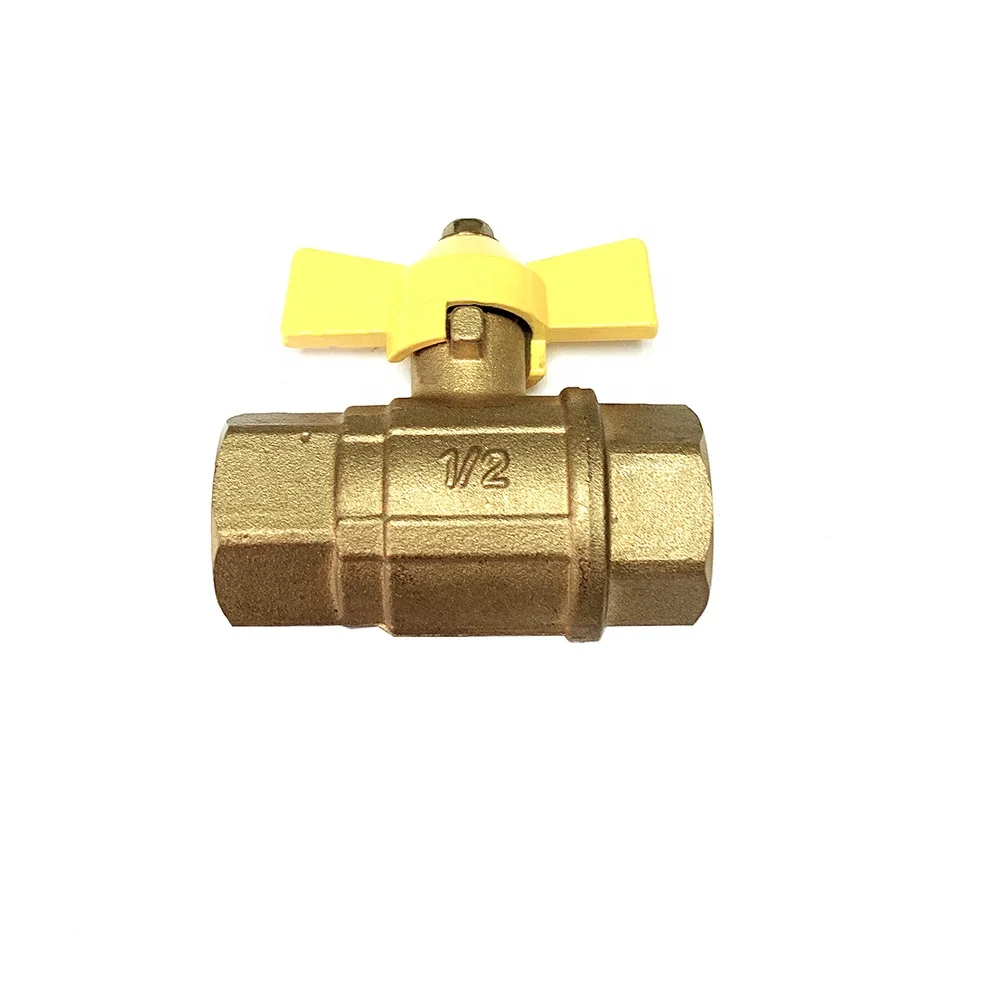 
brass gas ball valve with butterfly handle, EN331 standard 