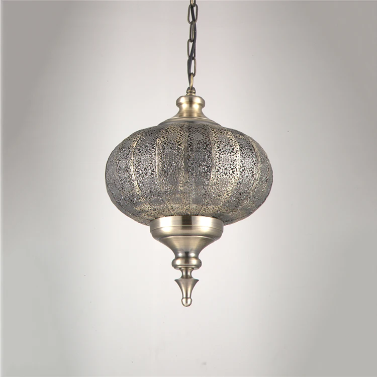 Guzhen Wholesale Moroccan Lighting Fixture Vintage Bronze Pendant Lamp