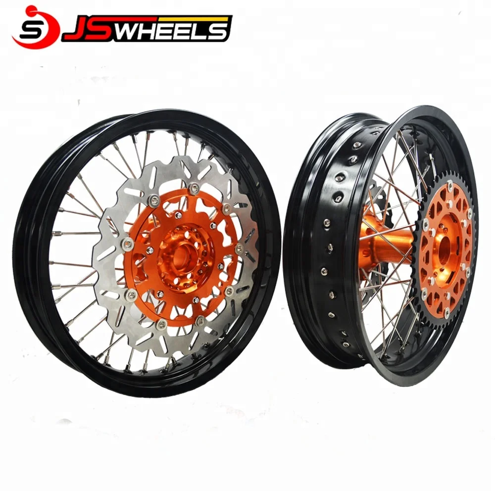 Sxf 450 16'' 17'' Inch Supermoto Motorcycle Cnc Spoked Aluminium Alloy ...