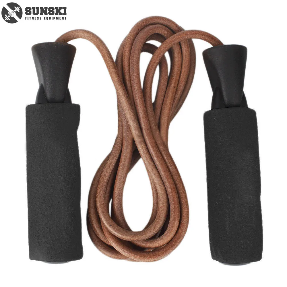 AG Boxing Skipping Rope Quality Leather Gym Weighted Jump Speed Ropes
