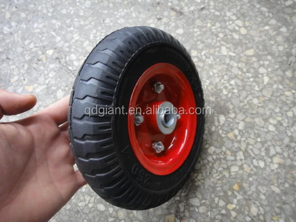 metal rim wagon solid rubber wheels 2.50-4
